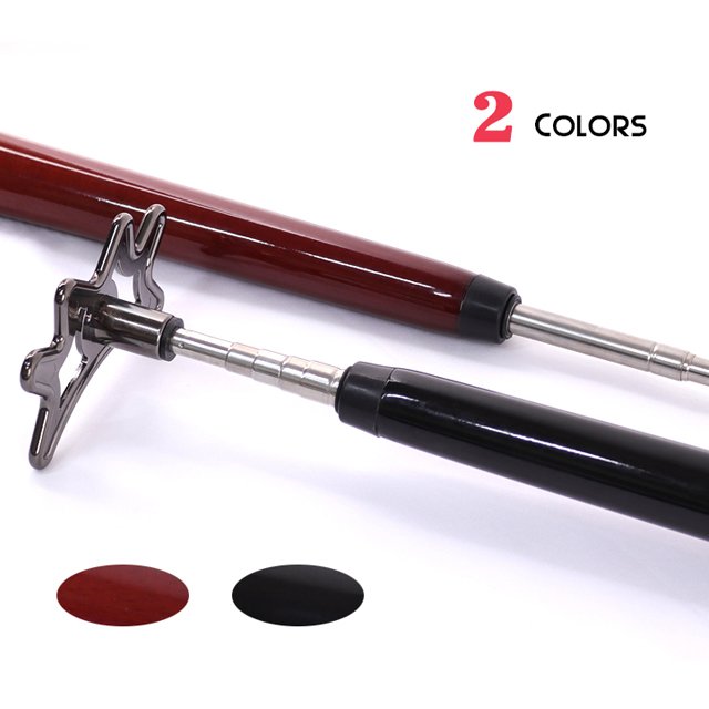 Stainless Steel Telescopic Wood Handle Pool Cue Holder Rod