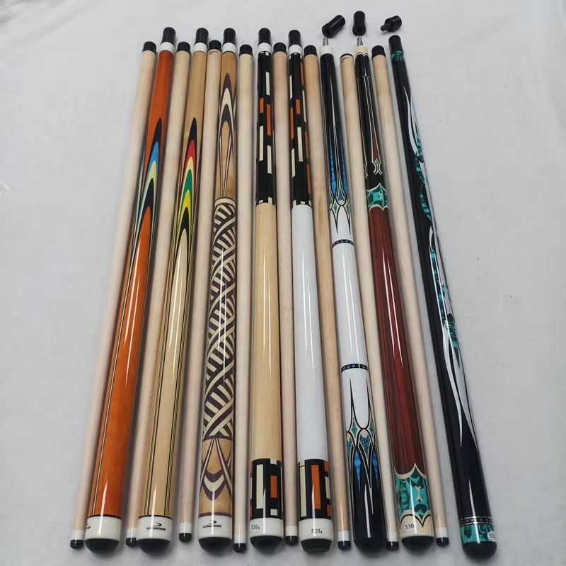 TQG-10 Custom Korean Billiard Cues 142cm Length 12mm Tip Size Decal Design Radial Pin Maple Wood Steel Carom Cue Stick Pool Cues