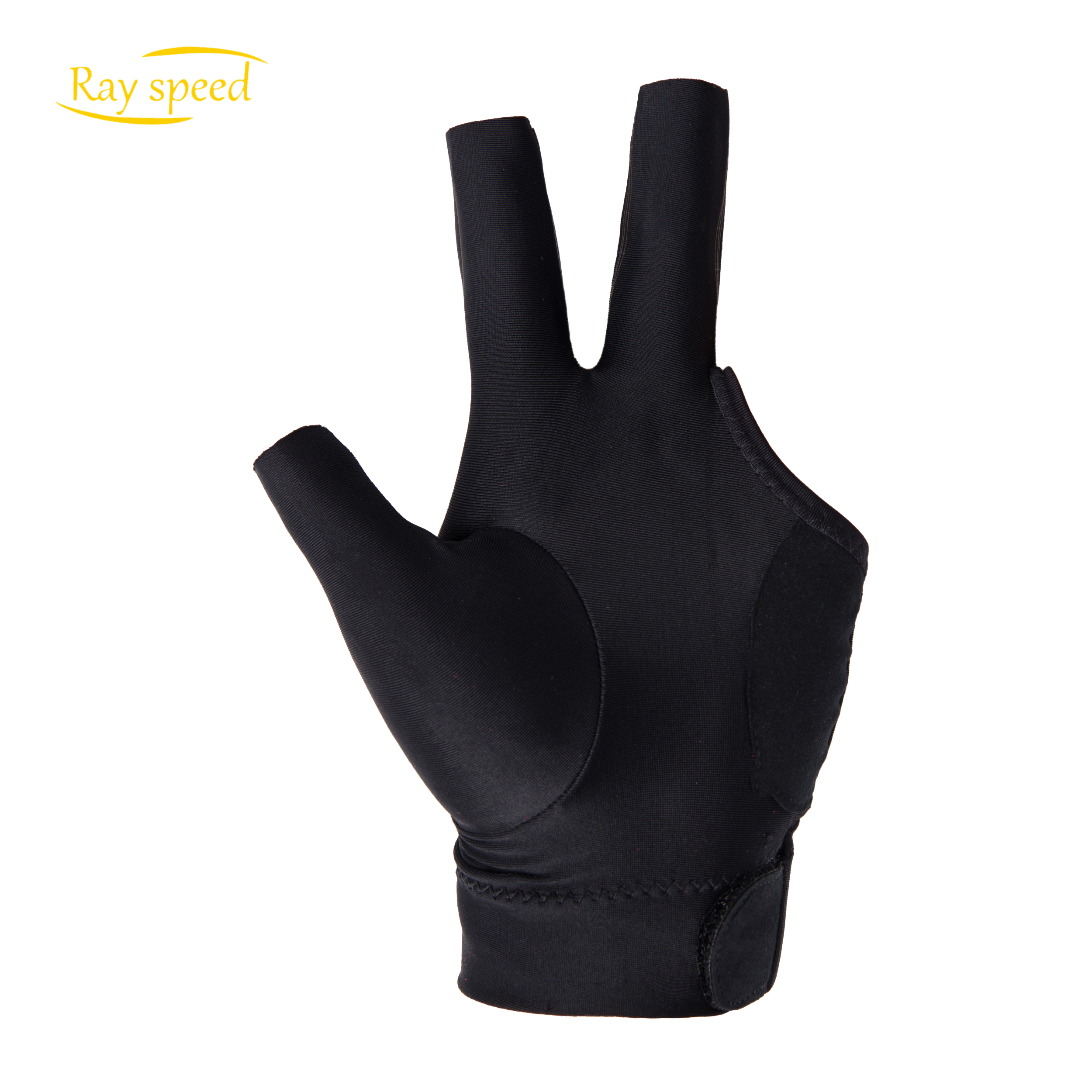 Rayspeed IBS Three Fingers Billiard Gloves Snooker Cue Professional 3 Colors Black/Blue/Red (Spandex)