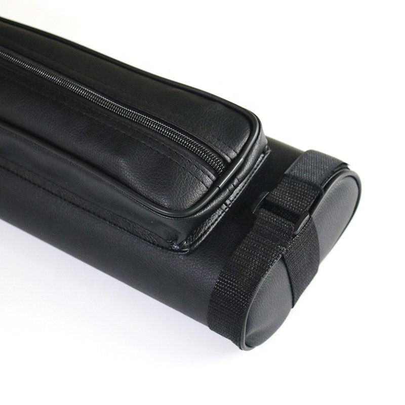 Wholesale soft black 2B4S billiard pool carrying cue bag 2-PC 6holes Snooker Billiard Cue Bag Case product