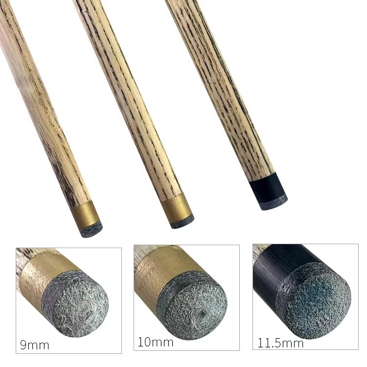 TQG-51 Snooker Cue Ash Wood 3/4 Style with 10mm Tip Decal Pool Cue Grip Carbon Fiber Butt Sleeve for Economy Billiards
