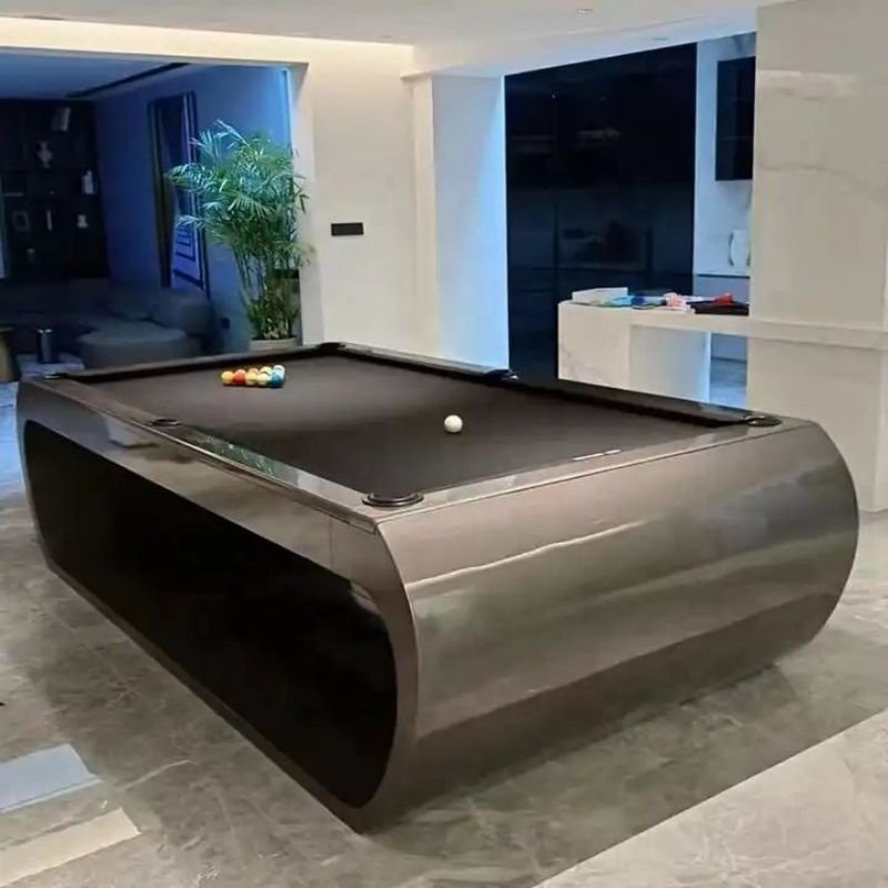 Bojue Factory Auto Return System Nine-Ball Snooker Pool Billiard Table with Copper pocket and Slate Cushion Material