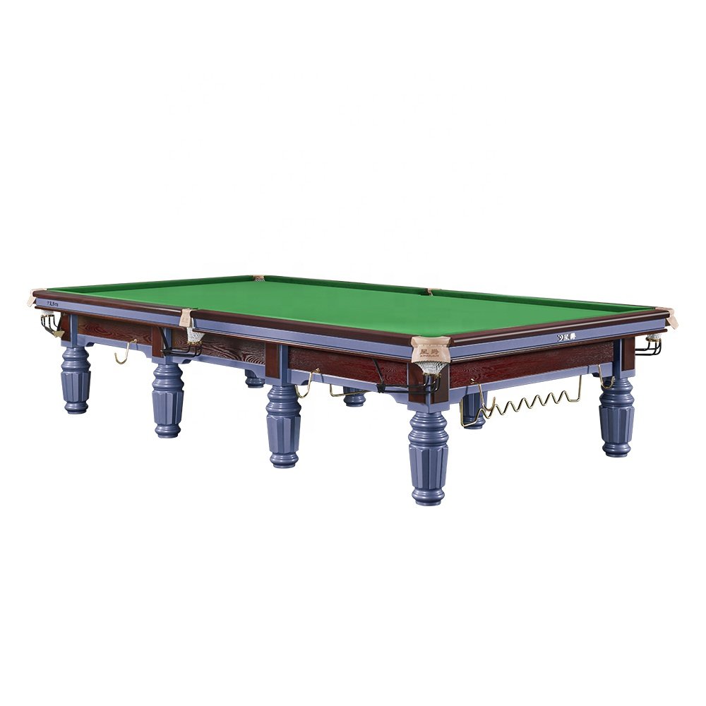 Professional steel cushion snooker pool table solid wood 12ft snooker table