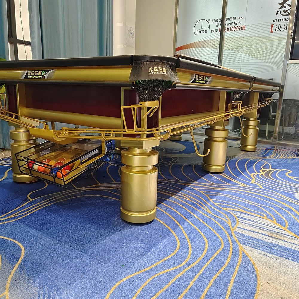 Bojue Hot selling Great popular Billiard & Snooker Chinese Black 8 ball billiard pool table GOLDEN LEG for entertainment use