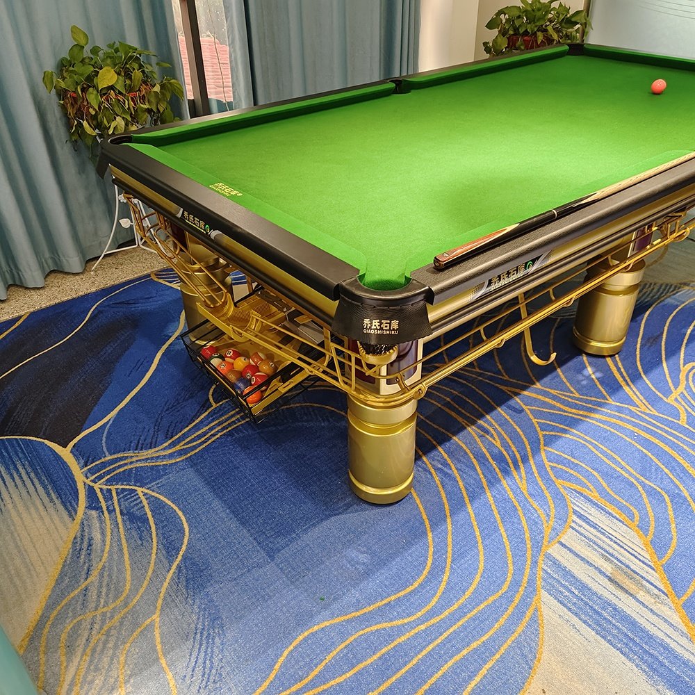 Bojue Hot selling Great popular Billiard & Snooker Chinese Black 8 ball billiard pool table GOLDEN LEG for entertainment use