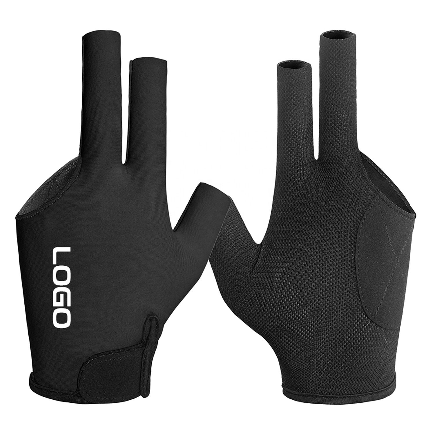 Wholesale Women Men 3 Finger Quick-Dry Left Hand Billiard Glove Snooker Pool Cue Glove