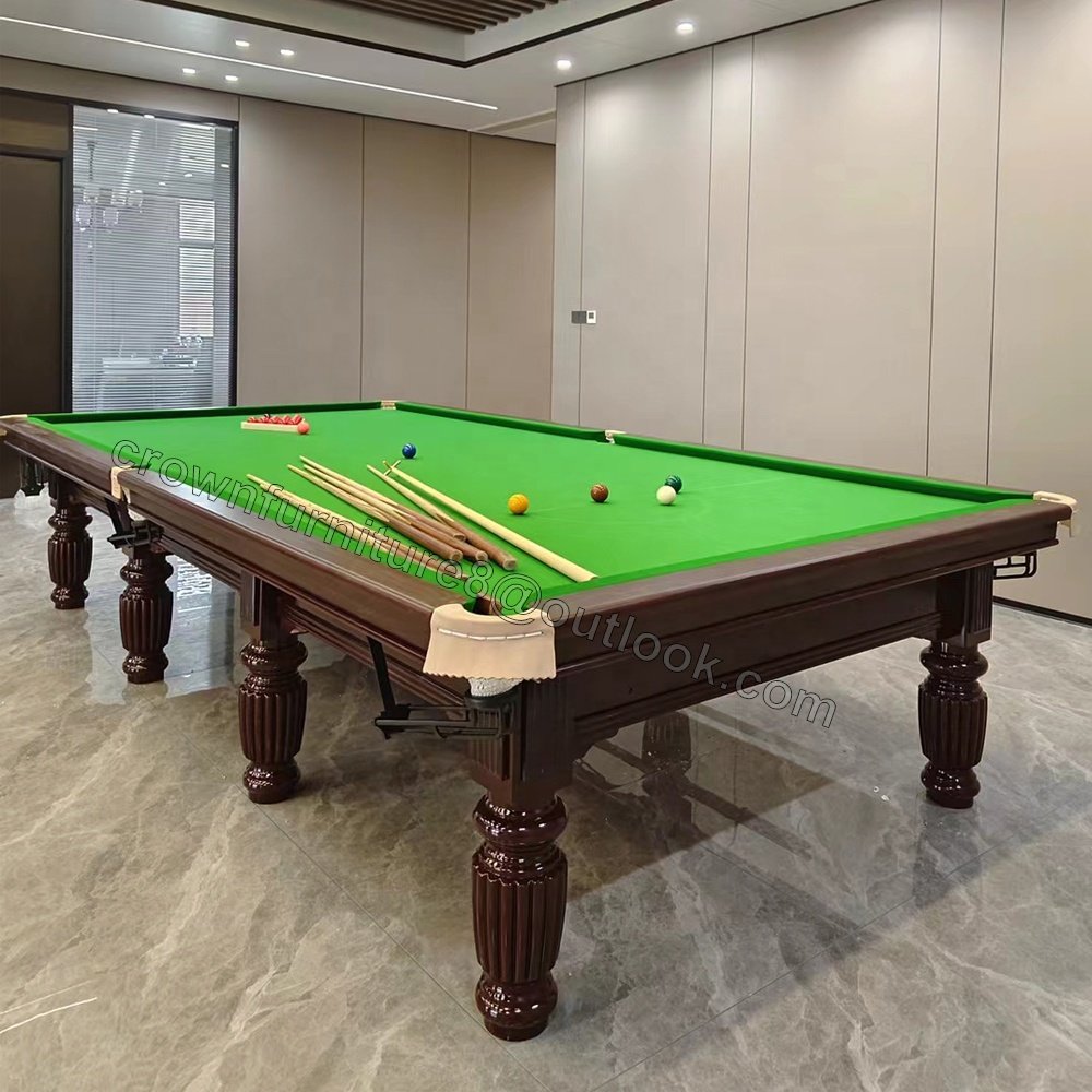 China manufacturer wholesale steel block cushion snooker table 12ft stone slate pool table for club