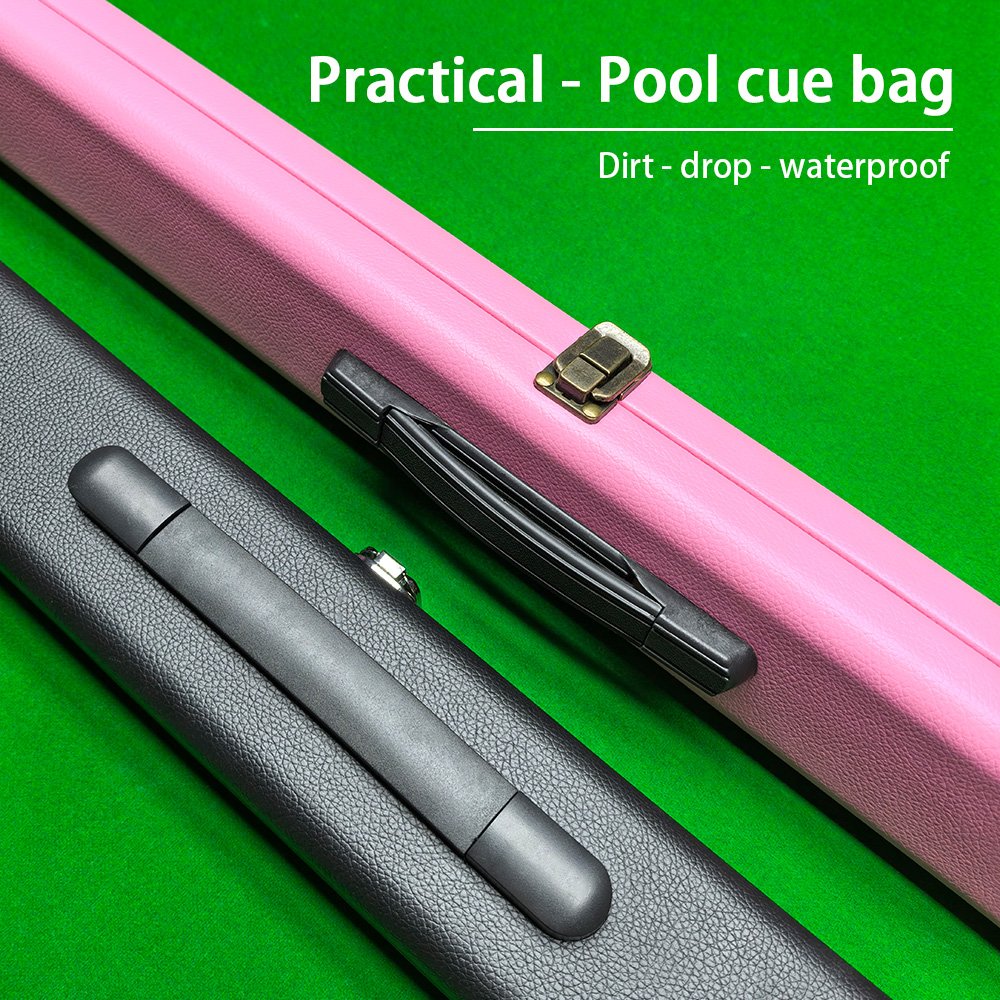 Billiard Pool Cue Case 1/2 Black Leather Pool Billiard Cue Case 2 Holes High Quality Billiard Cue Rod Box