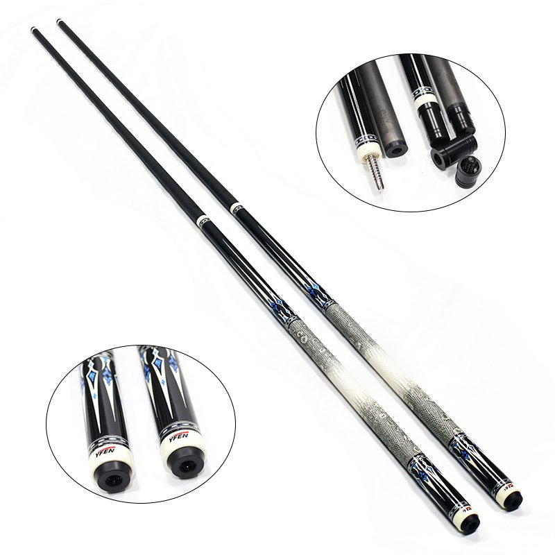 xikuno High Quality YFen Carbon Fiber Shaft and Ebony Butt Billiard Pool Cue for Sale