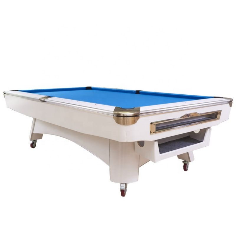 Bojue Factory New Design Bluestone slate Solid cushion Standard size 8 ft American billiard pool table