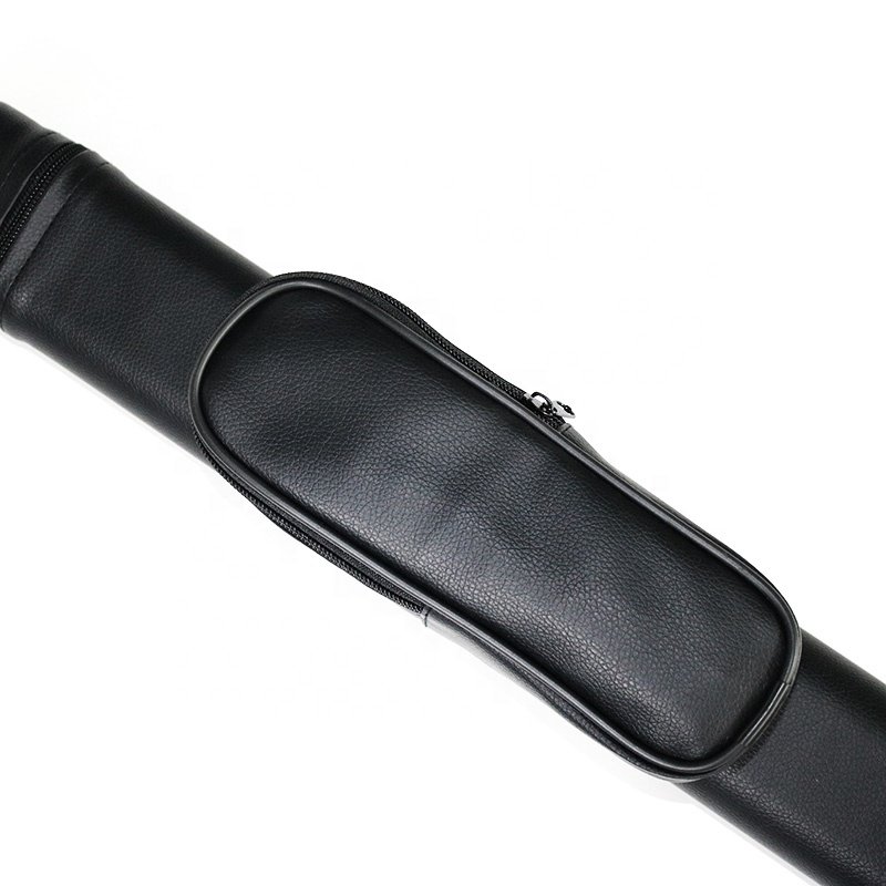 Factory Price PU Leather 3/4 Billiard Snooker Cue Case Flat Shape Bags with 2 Holes On Sale