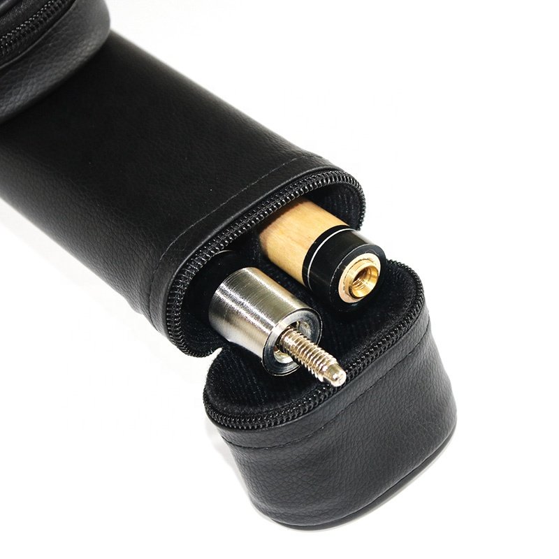 Factory Price PU Leather 3/4 Billiard Snooker Cue Case Flat Shape Bags with 2 Holes On Sale