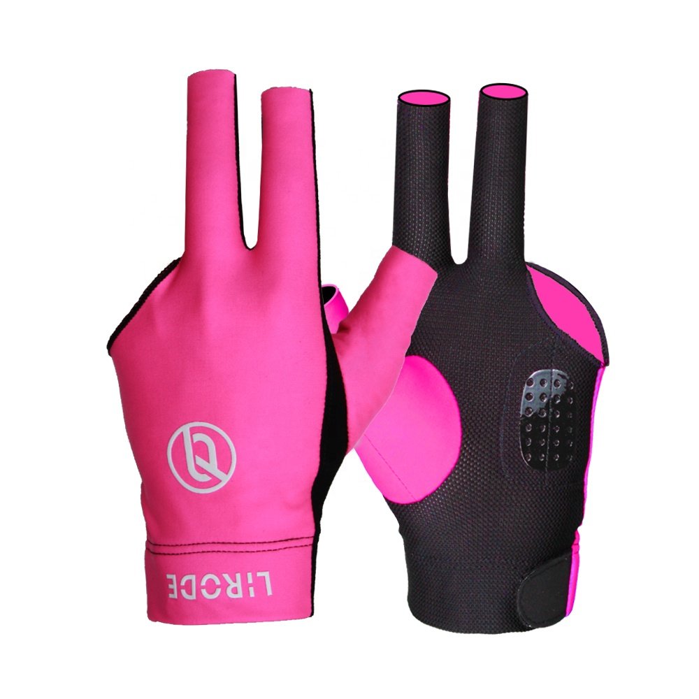 Custom Classic Men Women Non Slip Suede Leather Billiard Snooker Cue Glove Shooter Pool Gloves Fits Left Right Hand