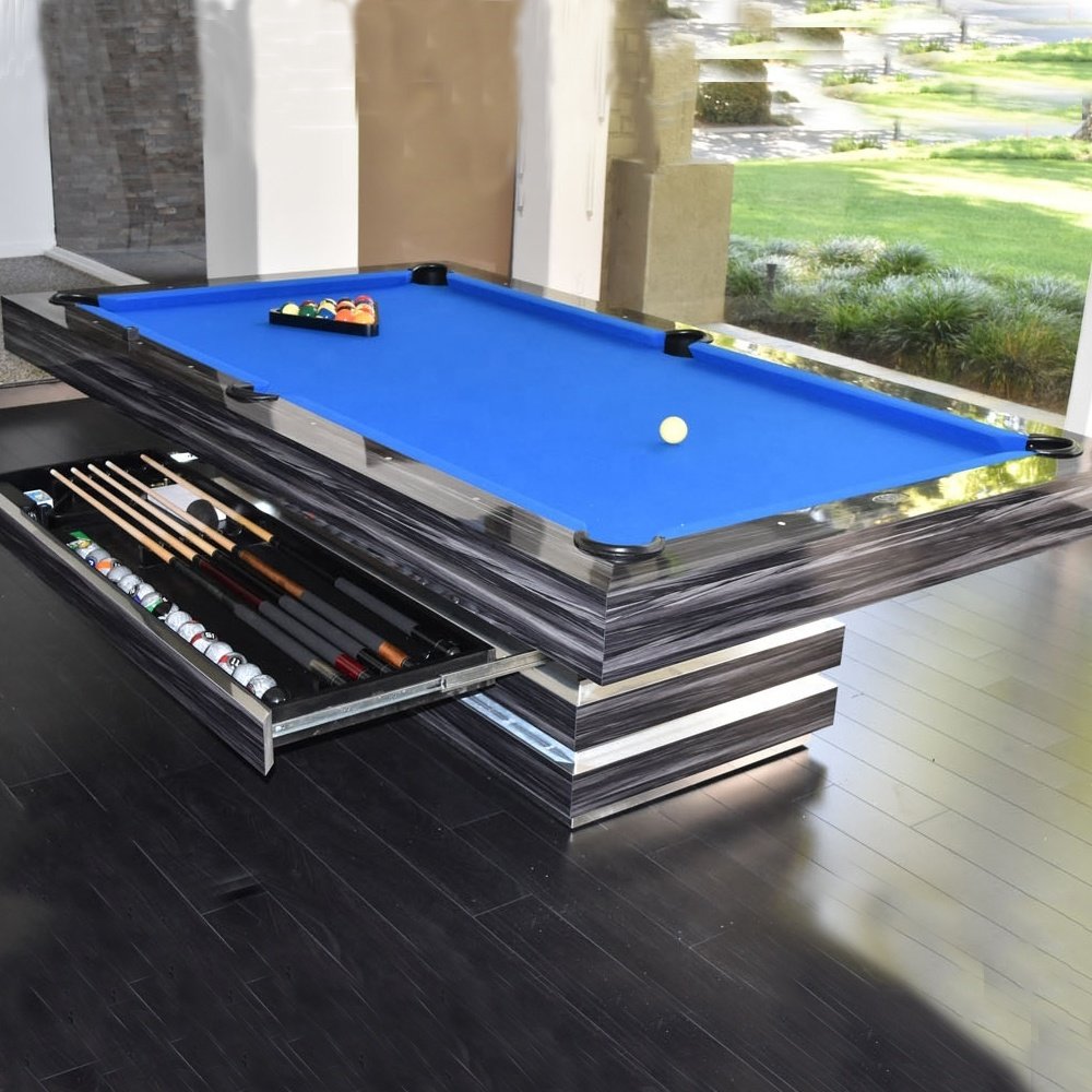 Popular Luxury indoor outdoor billiards Xingsheng 15 years factory solid wood slate billiard table 7ft 8ft 9ft pool table