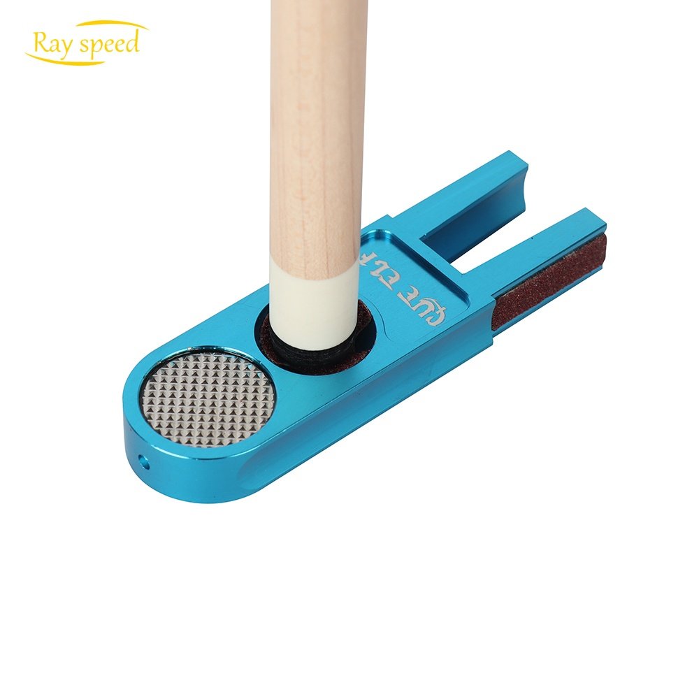 Rayspeed Cue Tip Trimmer Cue Tip Shaper 5 in 1 U Shaped Trimmer Billiards Tip Shaper Blue