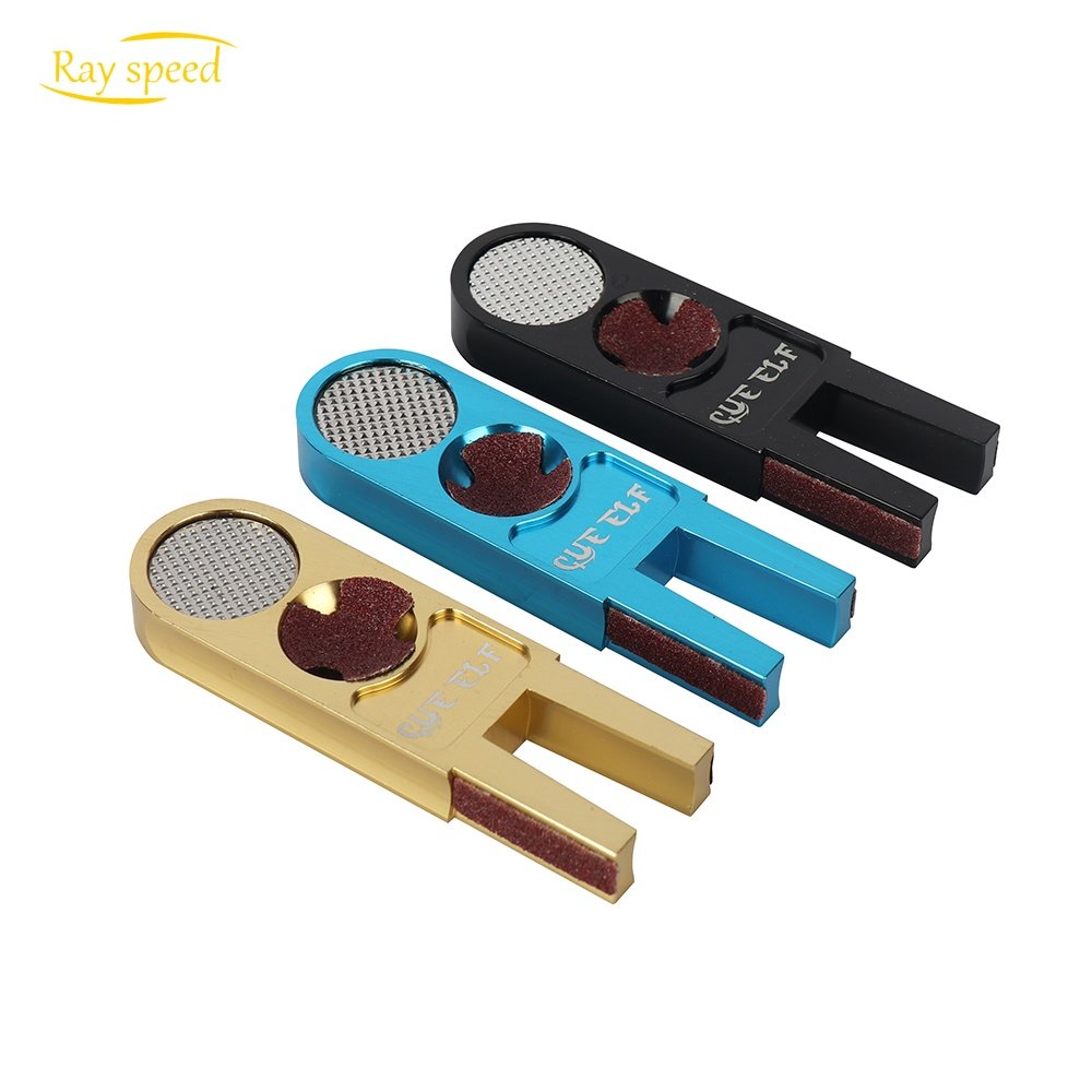 Rayspeed Cue Tip Trimmer Cue Tip Shaper 5 in 1 U Shaped Trimmer Billiards Tip Shaper Blue