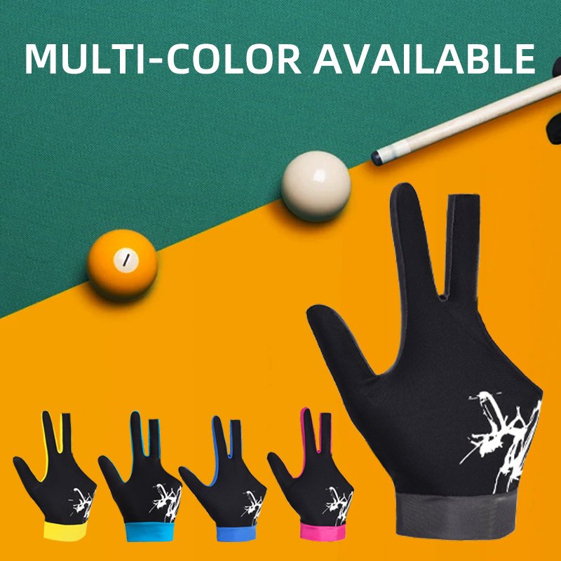 HBG 0912 Breathable Anti slip Three Finger Snooker Gloves Hot Selling Delivery Quick Billiards Gloves for unisex