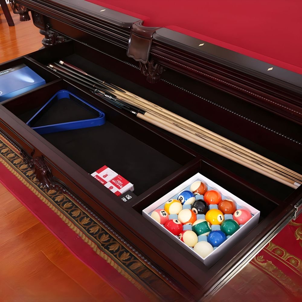 2024 Customized Home Billiards Pool Table High End Solid Wood Carving Exquisite Patterns Luxury Billiards Table