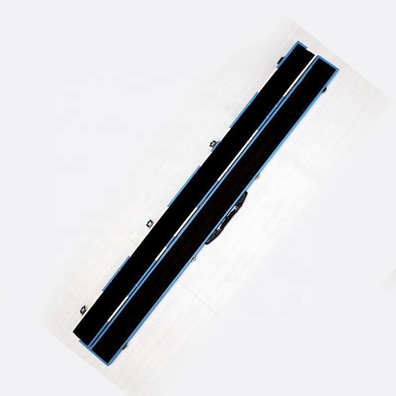 Customized PU Leather Wooden Billiards Cue Case-3/4 Piece Modern Snooker Pool Cue Case with Patch Pattern and Custom Logo