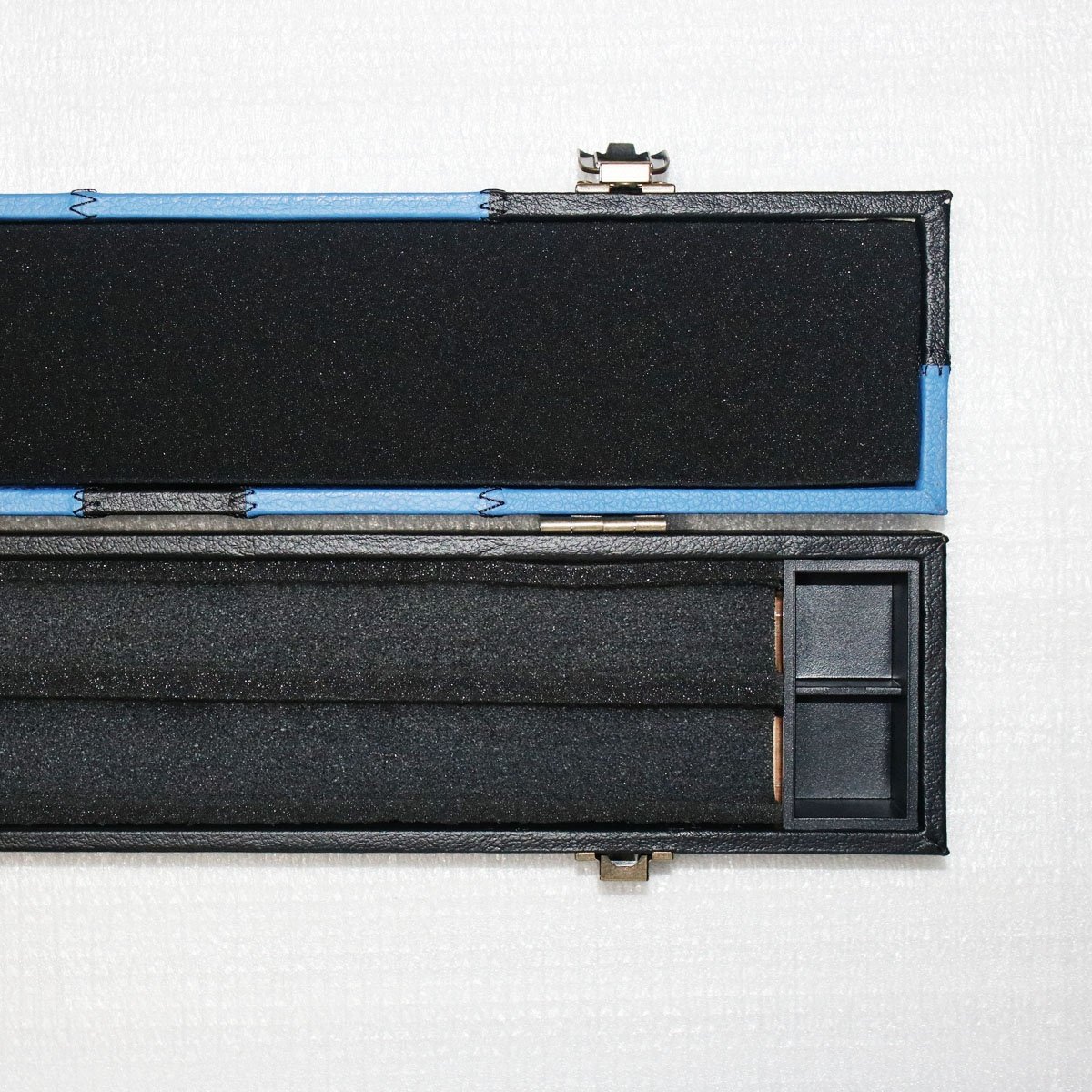 Customized PU Leather Wooden Billiards Cue Case-3/4 Piece Modern Snooker Pool Cue Case with Patch Pattern and Custom Logo