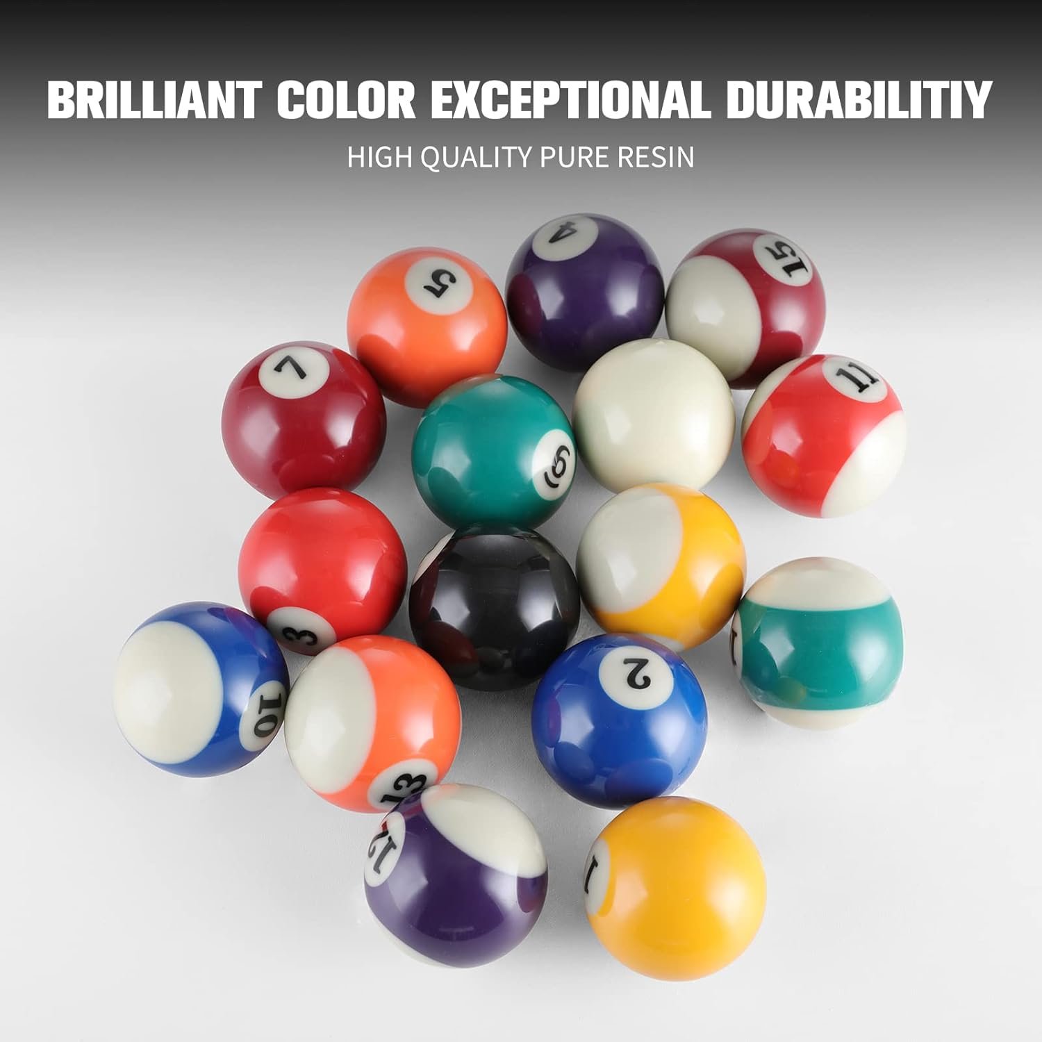 Rayspeed Professional Billiard Pool Balls Marble-Swirl Style Billiards Ball 1/4" Complete 16 Ball Set Several Style Available