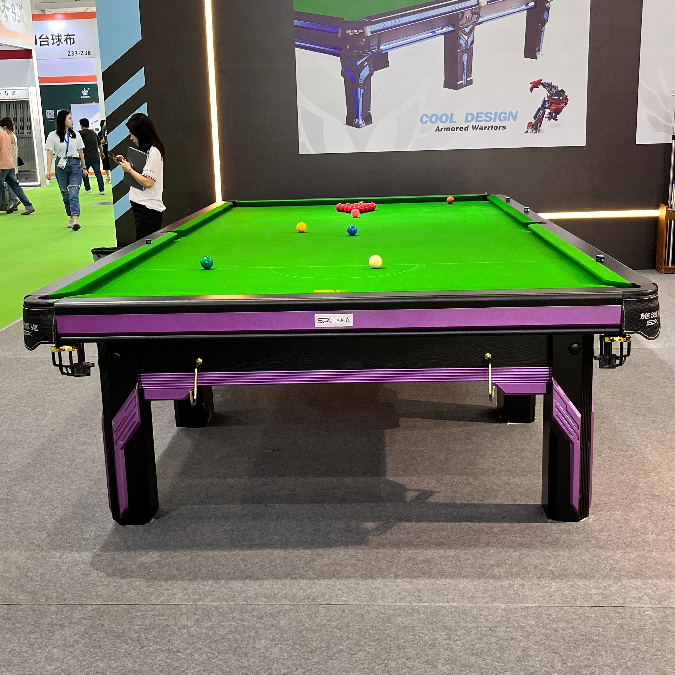 Standard Professional 12 Feet Pool Table Snooker Billiard Table With Slate Cushions And Leather Pockets For Sale