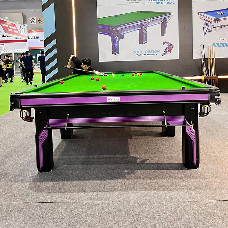 Standard Professional 12 Feet Pool Table Snooker Billiard Table With Slate Cushions And Leather Pockets For Sale
