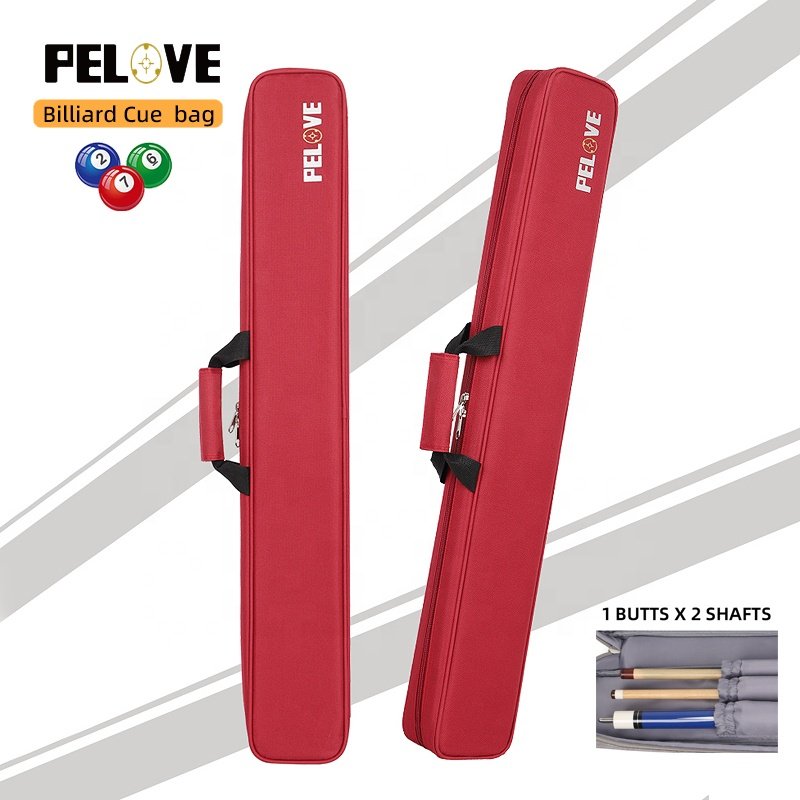 1x2 Soft Pool Cue Case Billiard Pool Cue Stick Carrying Bag - Holds 1 Butts and 2 Shafts
