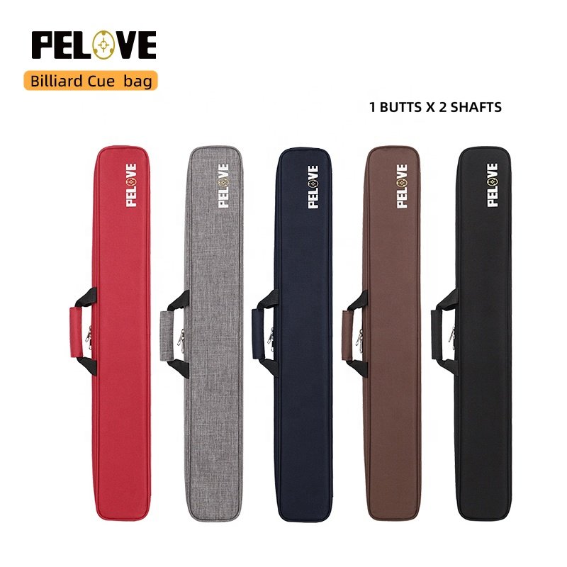 1x2 Soft Pool Cue Case Billiard Pool Cue Stick Carrying Bag - Holds 1 Butts and 2 Shafts