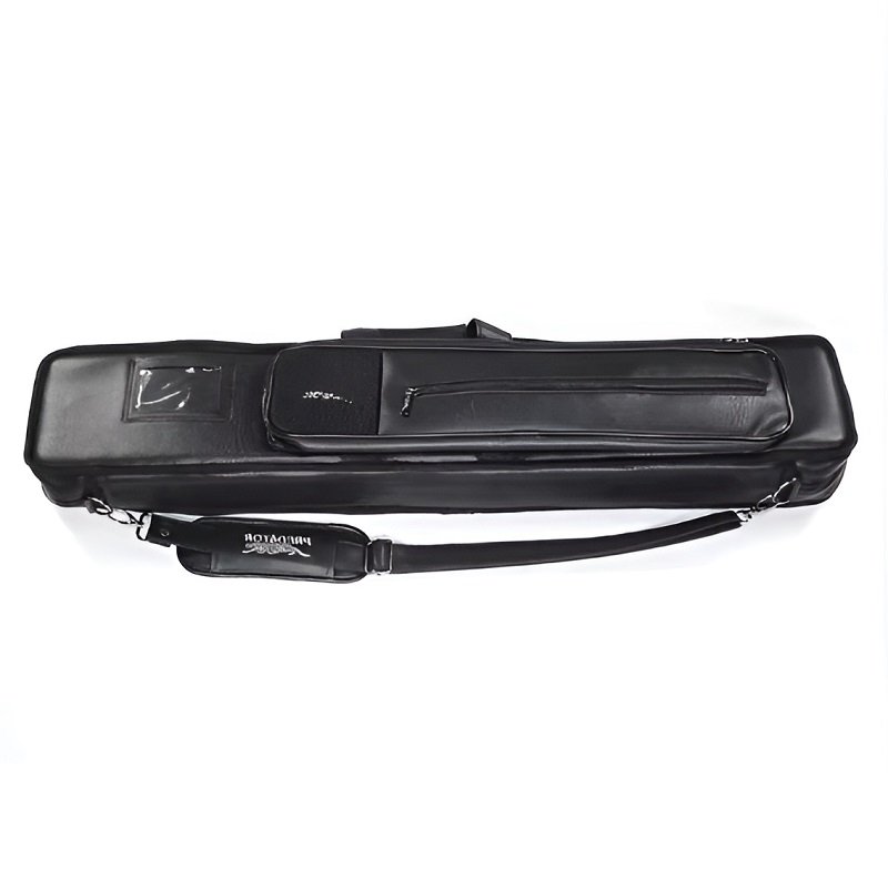 Professional 1/2 Snooker & Billiards Carrying Case with 7 Holes 12-Hole Cue Case 4 Butts & 8 Shafts Leather Pool Stick Case