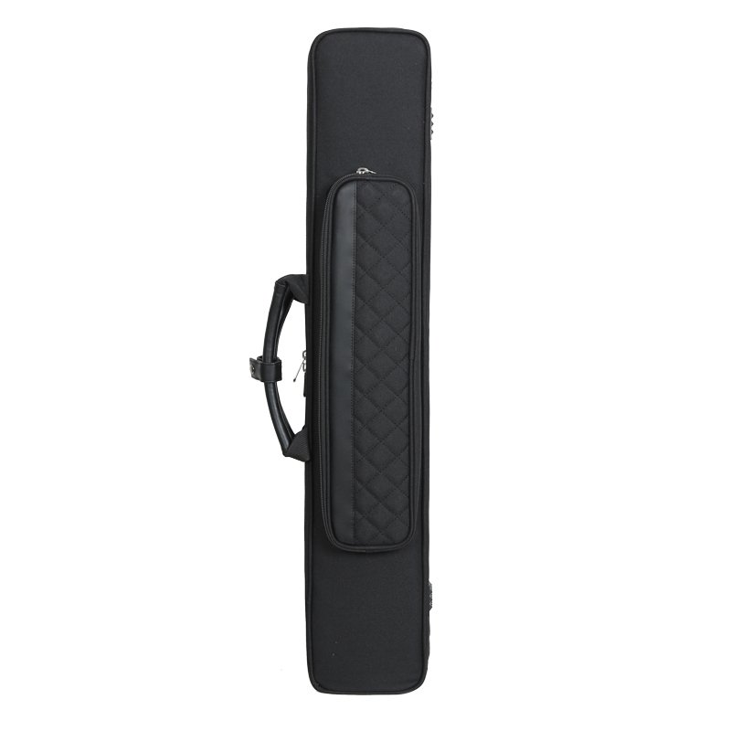 Custom Large Capacity 4x4 Pool Cue Case with Backpack Straps Carrying Case for 4 Snooker Cues