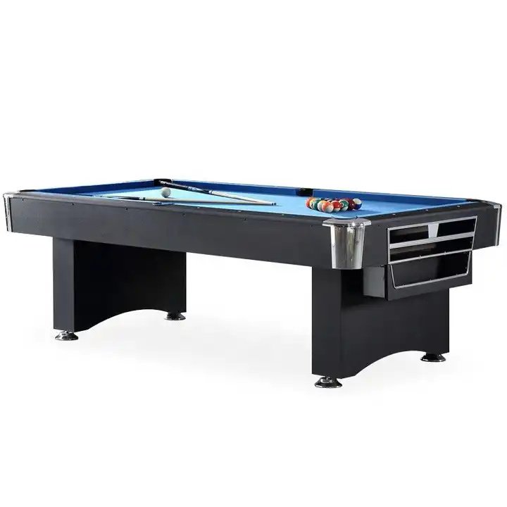 Black with Blue Color Custom Foldable Legs 7FT Folding Snooker Pool Billiard Table For Sale