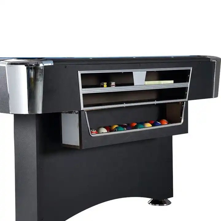 Black with Blue Color Custom Foldable Legs 7FT Folding Snooker Pool Billiard Table For Sale