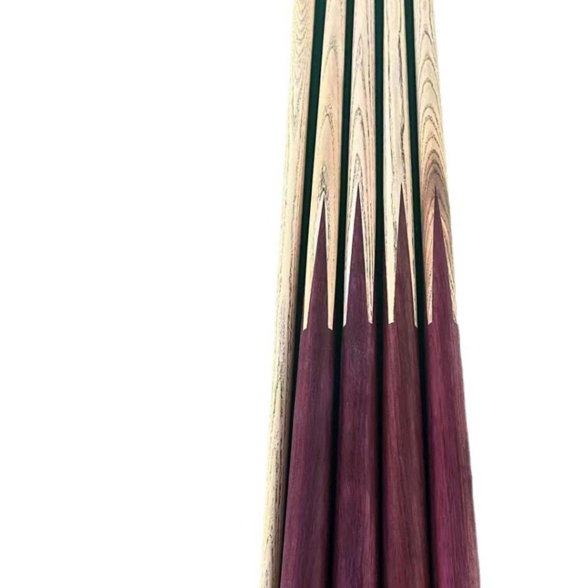 One pc and 3/4 Ebony snooker cues, Serpentine/Ashwood Billiards cues