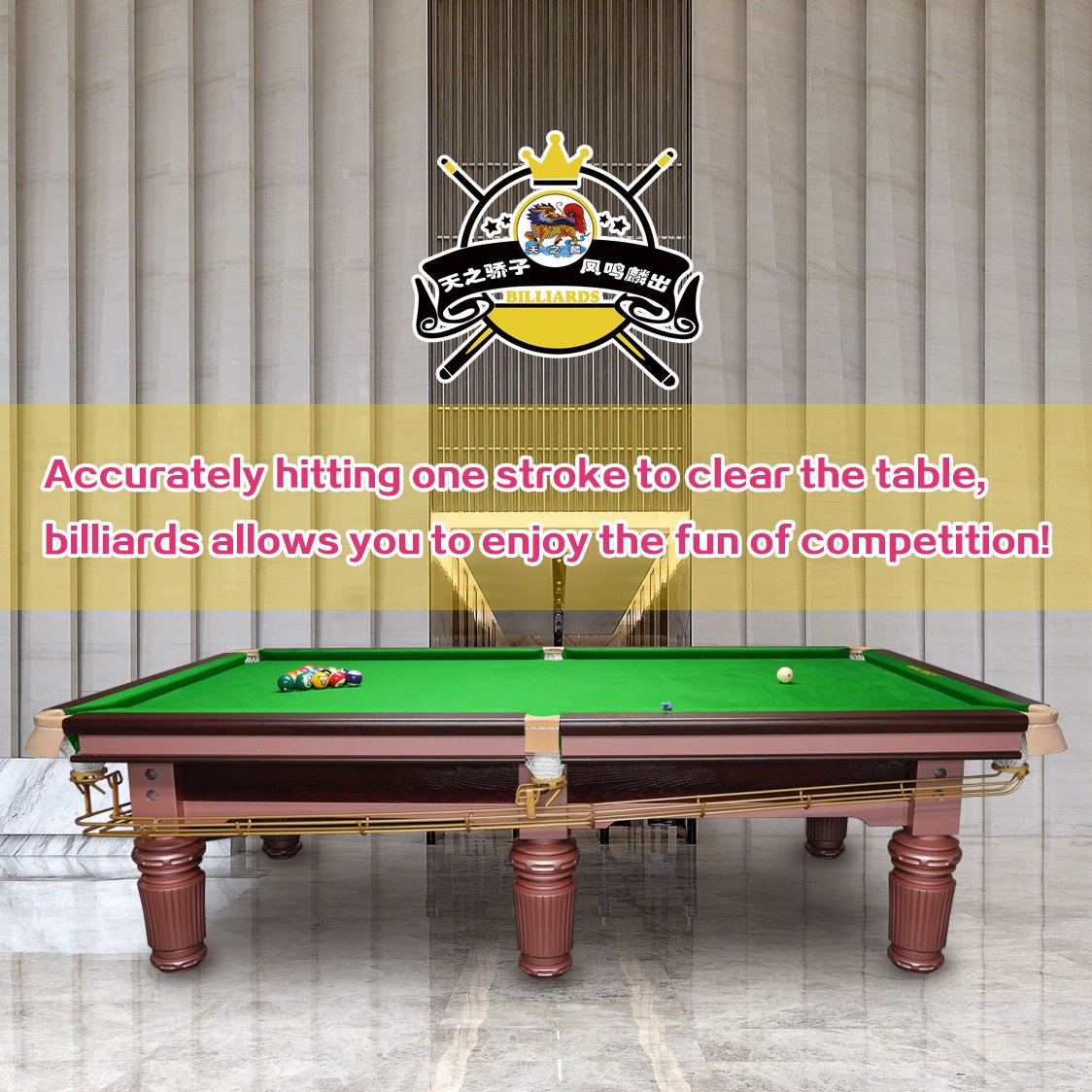 Modern 7 8 9 10 12 Feet Solid Wood Frame Snooker & Billiards Table with Slate Roof International Standard Size