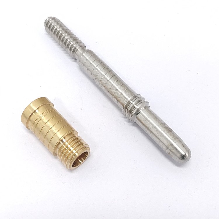 Stainless Steel Quick Release Uniloc Thread Cue Joint Pin Screw Brass Insert Set Cue Building Repair Part Accessory