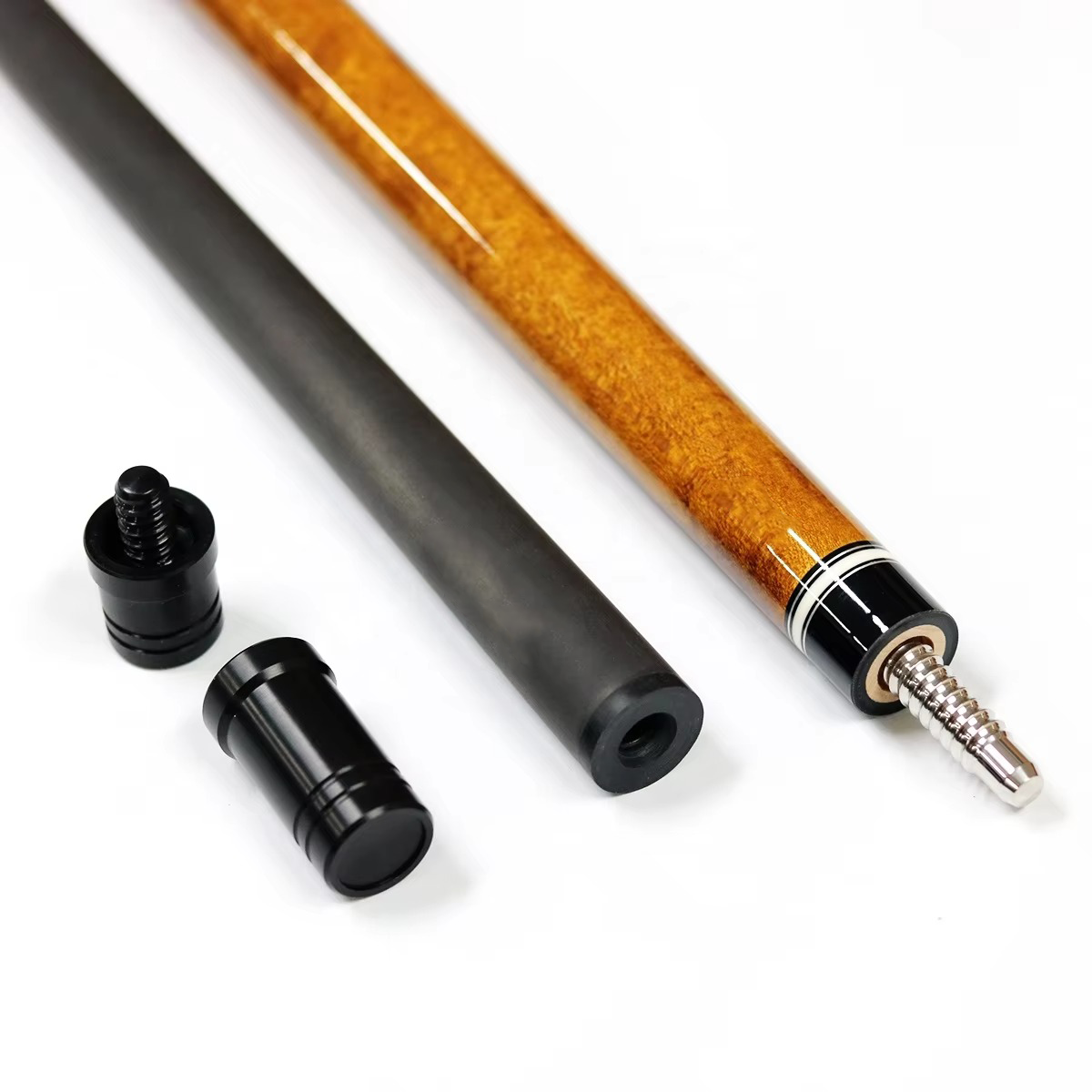 Superior Carbon Fiber Snooker Cue Stick Hot Sell Pool Cue Stainless Steel Joint 11.5/12.5mm Tip Size Maple Protectors Extension