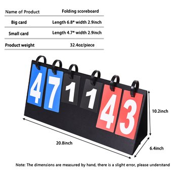 High Quality Portable Manual Six-digit Scoreboard Cricket Soccer Basketball and Other Sports Volleyball Flip Scoreboard