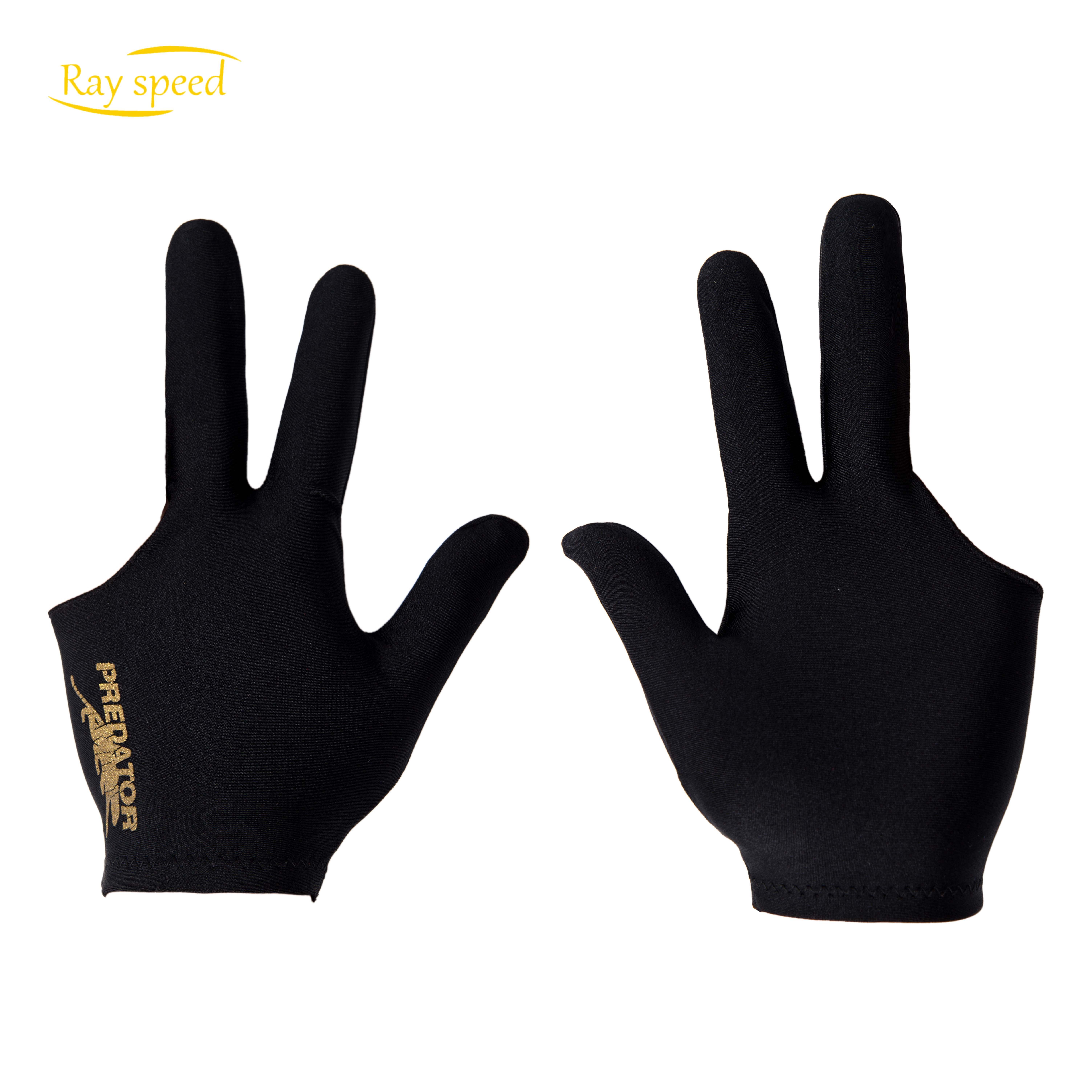 Rayspeed Predator Breathable and Comfortable Billiard Pool Gloves Fits on Left Hand for Snooker Cue Sport Glove Black