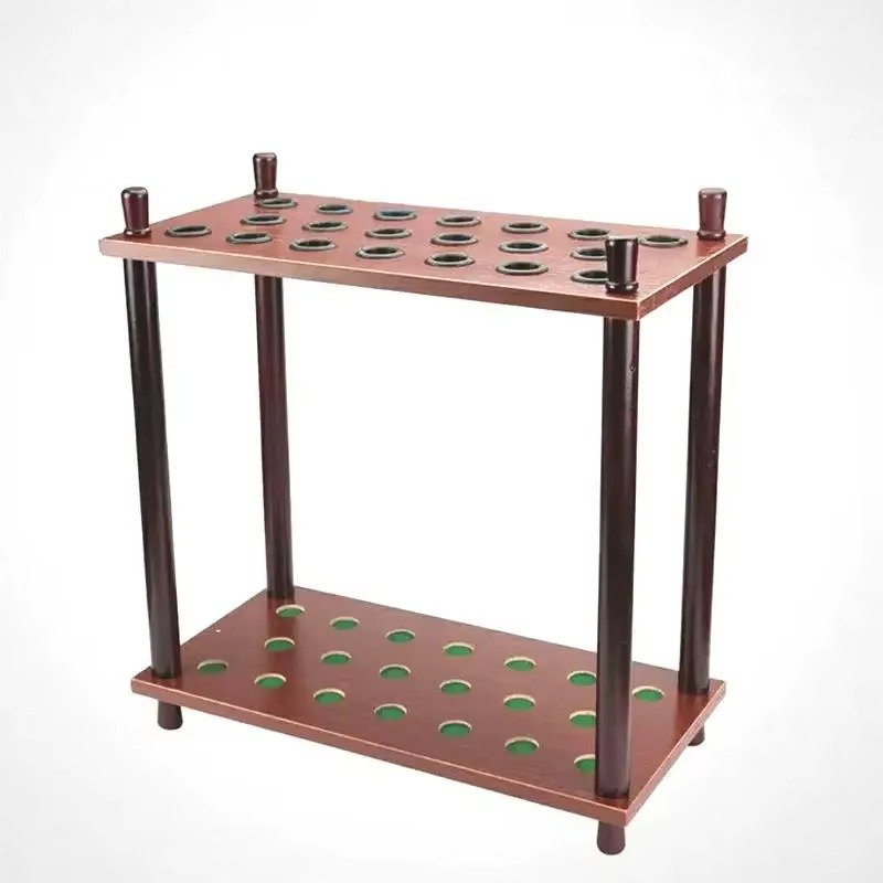 High quality 20-hole Wooden Billiard Cue Stand Snooker Cue Rest for Billiards