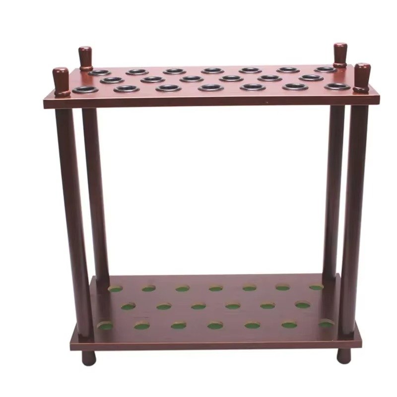 High quality 20-hole Wooden Billiard Cue Stand Snooker Cue Rest for Billiards