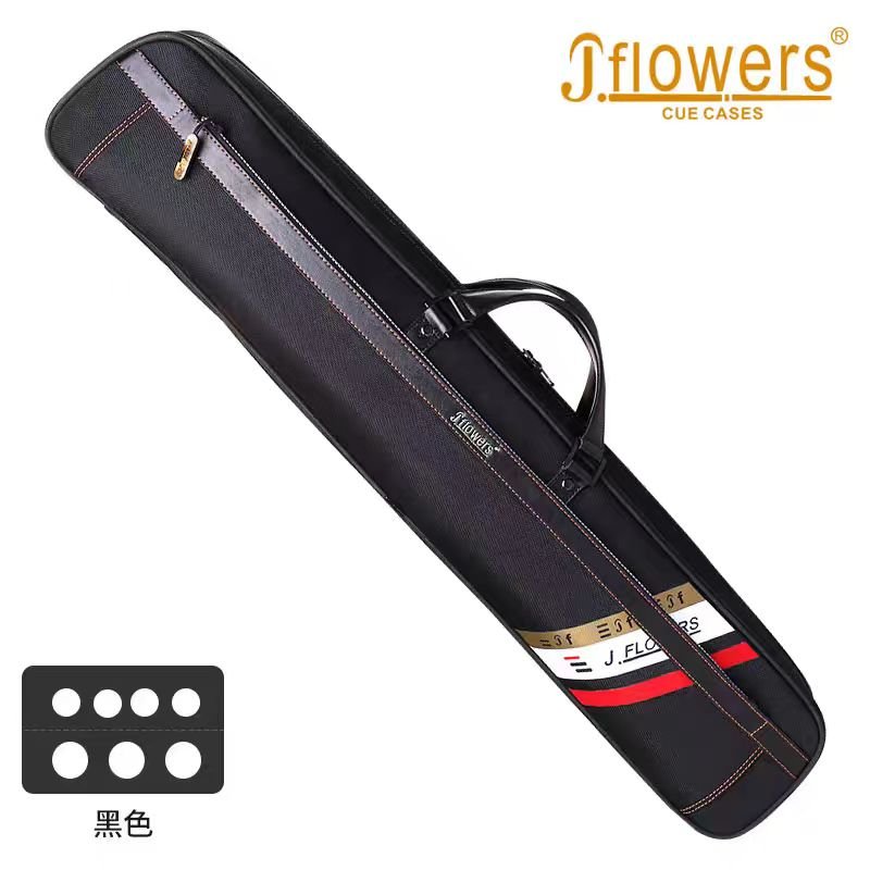 Jflower Billiard Case 3 Butts 5 Shafts 8 Holes Cue Case 85*10*15cm Waterproof Fabric Wear-resistant Zipper Bag