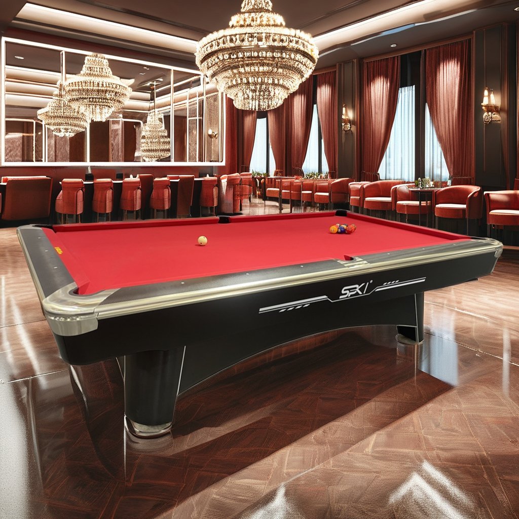 High quality American 9-Feet Slate custom design Nine-ball Snooker Billiard Pool Table with Leather Pockets