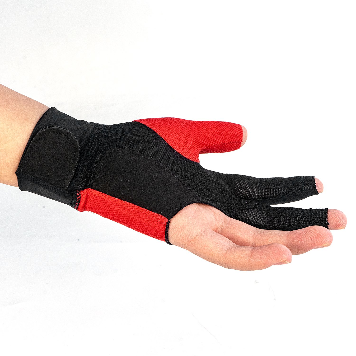 Men's anti-slip wrinkle resistant classical snooker cue gloves billiards gloves 3 finger open finger tip