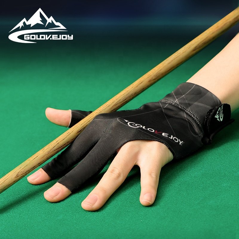 GOLOVEJOY XG67 Billiard Player Gloves Oem Odm Custom Made Three Finger Billiard Snooker Pool Cue Gloves Left Right Handed