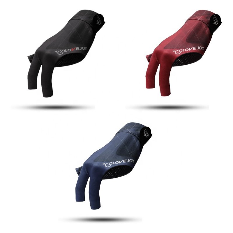 GOLOVEJOY XG67 Billiard Player Gloves Oem Odm Custom Made Three Finger Billiard Snooker Pool Cue Gloves Left Right Handed