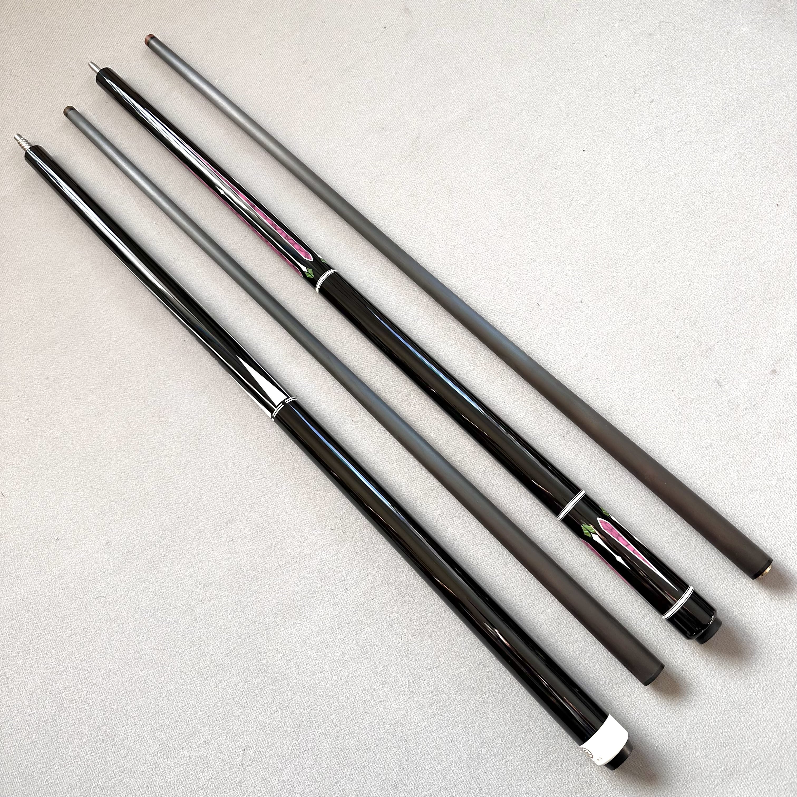 High Quality Professional Billiard Pool Cue Stick 12.4mm 12.9mm Snooker Cue Stick Billiard 58" carbon shaft Stainless Joint