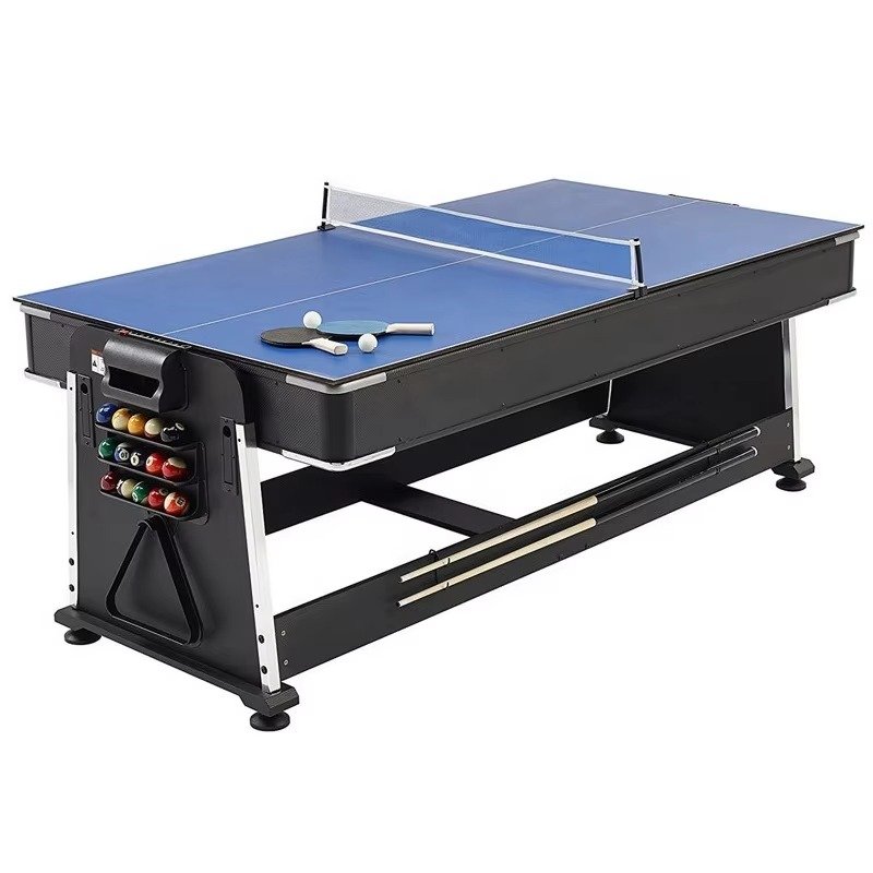 Multi Functional 4 in 1 Snooker Billiard Pool Table Solid Wood Leg Rubber Cushion Indoor Sports Multi Game Table