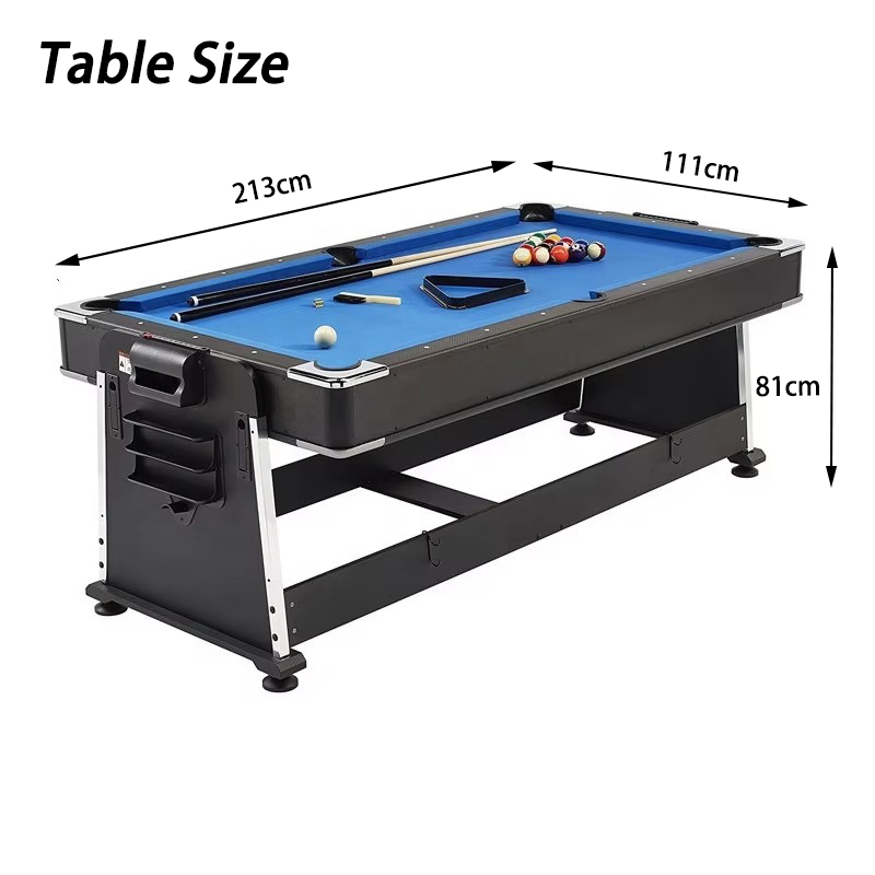 Multi Functional 4 in 1 Snooker Billiard Pool Table Solid Wood Leg Rubber Cushion Indoor Sports Multi Game Table