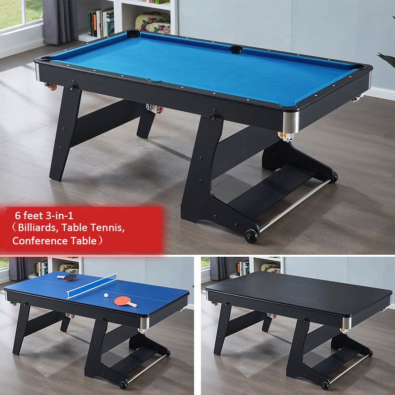 Wholesale 1.8m indoor foldable billiard table for adults and children Ping-pong table Conference table